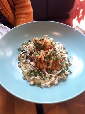 Hasselbackan turnip with hummus at Bistro Vilja in Tampere