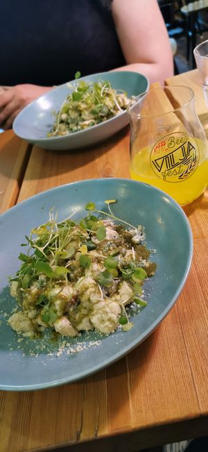 Gnocchi dish from the summer list at Bistro Vilja in Tampere