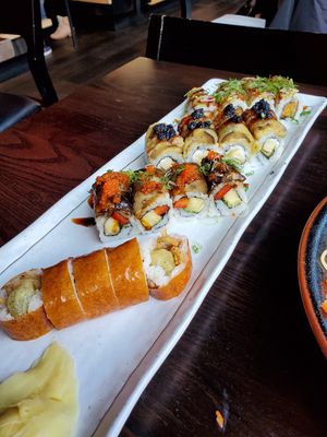 4 rolls, all delicious at Blue Sushi Sake Grill in Chicago