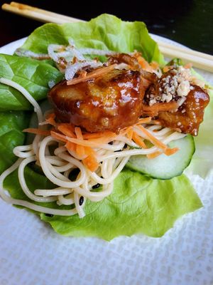Lettuce wrap at Blue Sushi Sake Grill in Chicago
