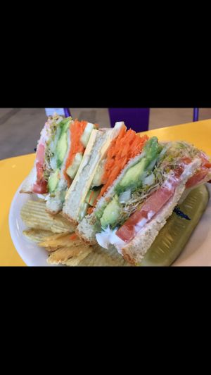 Vegan four star club at Steady Eddy's Cafe at the Market in Flint