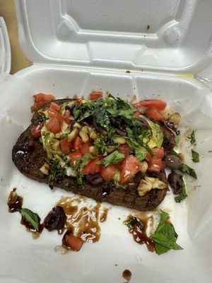 Avo toast  at Steady Eddy's Cafe at the Market in Flint