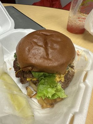Fleekin vegan impossible 🍔 burger   at Steady Eddy's Cafe at the Market in Flint