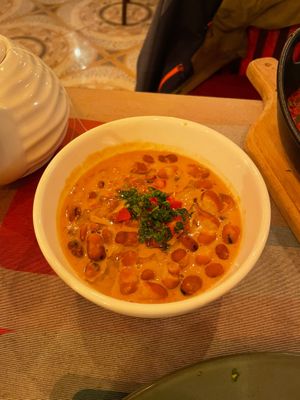 Foul (cooked fava beans flavored with lemon juice, garlic and served with olive oil or tahini sauce) at Soul Kitchen Yerevan in Yerevan