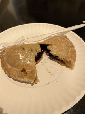 Fresh hot blueberry turnover. So good.  at Dosie Dough in Wyomissing