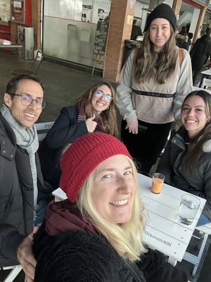 Our small group with Marta & Bruno   at Seville Vegan Tours in Sevilla