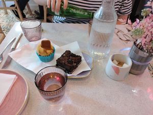 Cupcake + Oreo brownie  at Plant Blonde in Glasgow