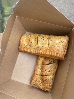 Sausage rolls   at Plant Blonde in Glasgow