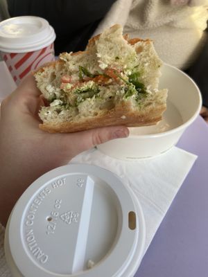 2x biscoff lattes and a chick’n and pesto sandwich 😍  at Plant Blonde in Glasgow