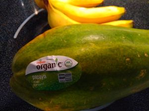Organic papaya and bananas at Sprouts Farmers Market in Estero