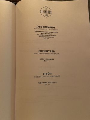 Menu   at Steinhaus1718 in Budingen