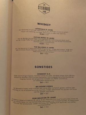 Menu   at Steinhaus1718 in Budingen