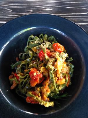 Spinatnudeln Algen at Steinhaus1718 in Budingen