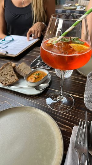 Drink und Gruß aus der Küche   at Steinhaus1718 in Budingen