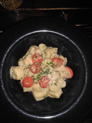 Kartoffelgnocchi mit ArtischockenTrüffel sosse at Steinhaus1718 in Budingen