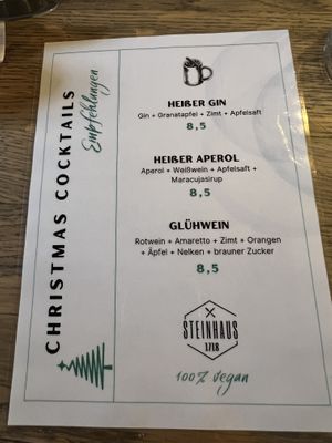 Xmas 🎄 Cocktails 🍸  #Veganuary at Steinhaus1718 in Budingen