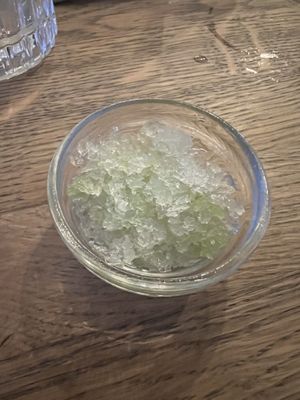 Gin-Gurken-Sorbet  #Veganuary at Steinhaus1718 in Budingen