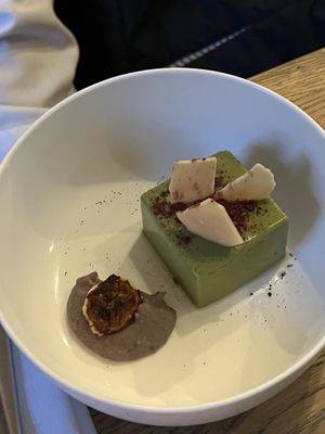 Matcha Panacotta  #Veganuary at Steinhaus1718 in Budingen
