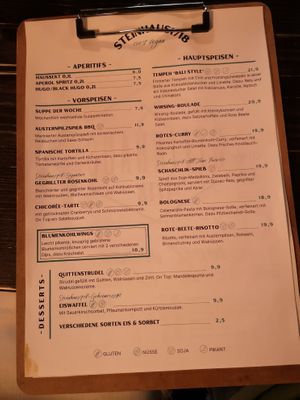 Vegan menu at Steinhaus1718 in Budingen