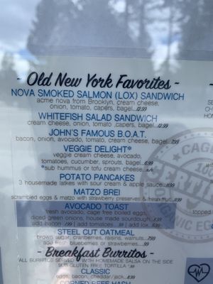 Veggie Delight can be made vegan with tofu cream cheese or hummus  at Old New York Deli & Bakery Co in Mammoth Lakes