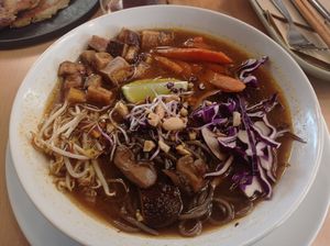 Vegan ramen at Kavárna Nota in Pardubice