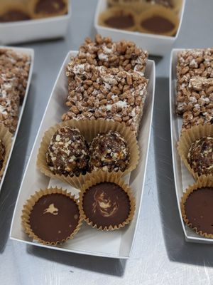 Rice Crispies, Date Balls, Peanut Butter Cups at Veggie Reaper Inc in Center Point