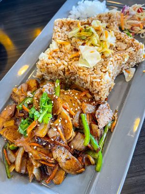 Fried rice w/ “beef”   at Milky Way in Belize City