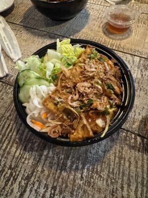 Rice bowl w/ tofu   at Rock N Rolls in Honolulu