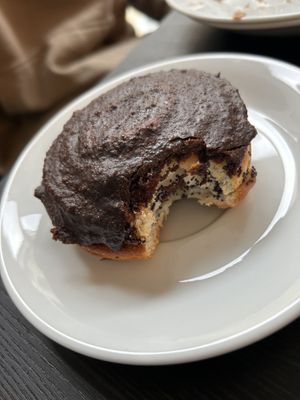 Some poppy seed bun   at Foxy's Bake Shop in Riga