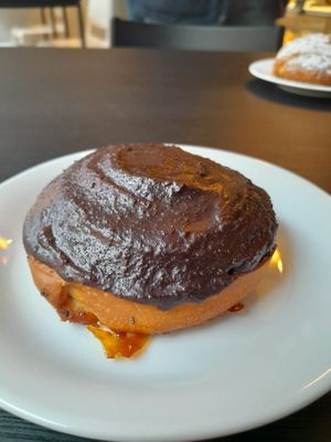 Poppy chocolate pastry at Foxy's Bake Shop in Riga