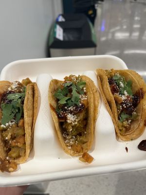 Vegan Spicy Potato Tacos  at The Green House in San Francisco