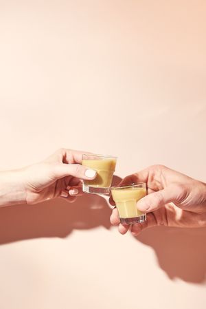 Pure cold pressed ginger shots at Froots & Roots in Barcelona