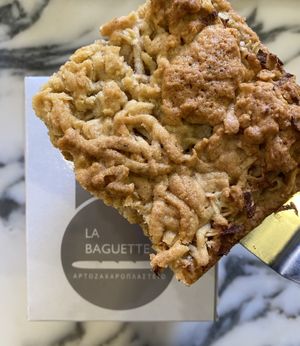 Vegan and Sugar-free apple crumble!  at La Baguette in Athens