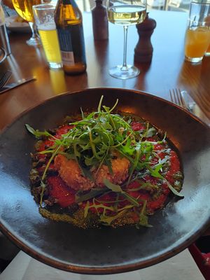 Cauliflower Kiev at The Oyster Catcher in Rhosneigr