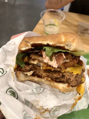 Western burger - excellent !  at Plant Power Fast Food in Hollywood