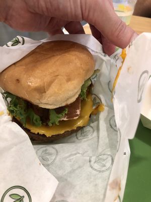 Western burger  at Plant Power Fast Food in Hollywood