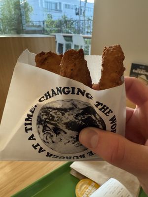 Chick’n tendies   at Plant Power Fast Food in Hollywood