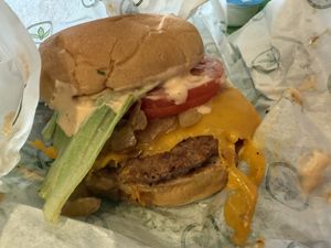 Iconic burger   at Plant Power Fast Food in Hollywood