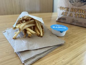 Fries and Vegan Ranch  at Plant Power Fast Food in Hollywood