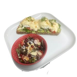 Vegan coconut cooked egg benedict at SOUL Vegan in Twickenham