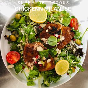 Vegan chicken Milanaise  at SOUL Vegan in Twickenham