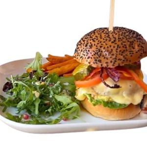 Vegan jackfruit burger at SOUL Vegan in Twickenham