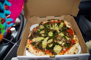 Viva Verde pizza (comes vegan)  at Pizza Bruno in Orlando