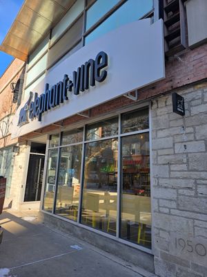 Entrance at elephant + vine  in Evanston