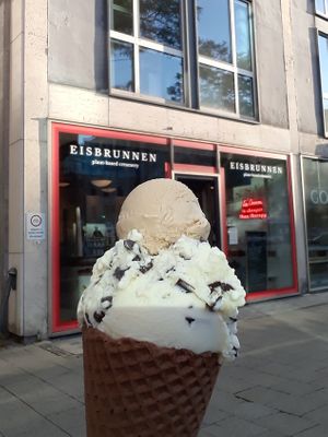 Straciatella and Earl Gray Blutorange at Eisbrunnen - Vegan Ice Cream in Munich
