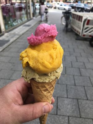 Beste Farbwahl, und sowas von lecker ! 🤤  at Eisbrunnen - Vegan Ice Cream in Munich