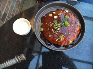 Cabbage pancake at Soho in Newcastle Upon Tyne