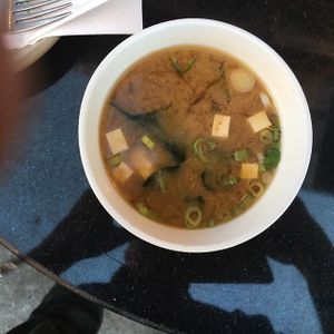 Miso soup at Soho in Newcastle Upon Tyne