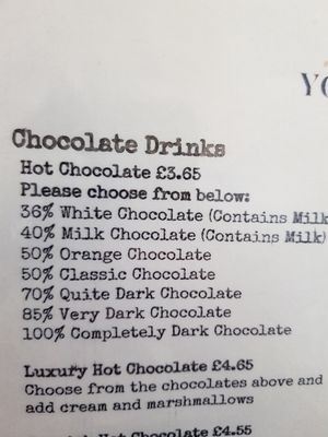All vegan from 50% onwards at York Cocoa Works in York