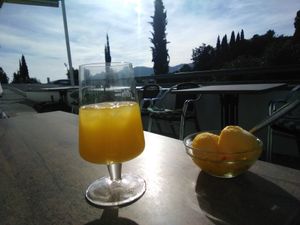 Mango sorbet at Bar La Molineta in Frigiliana